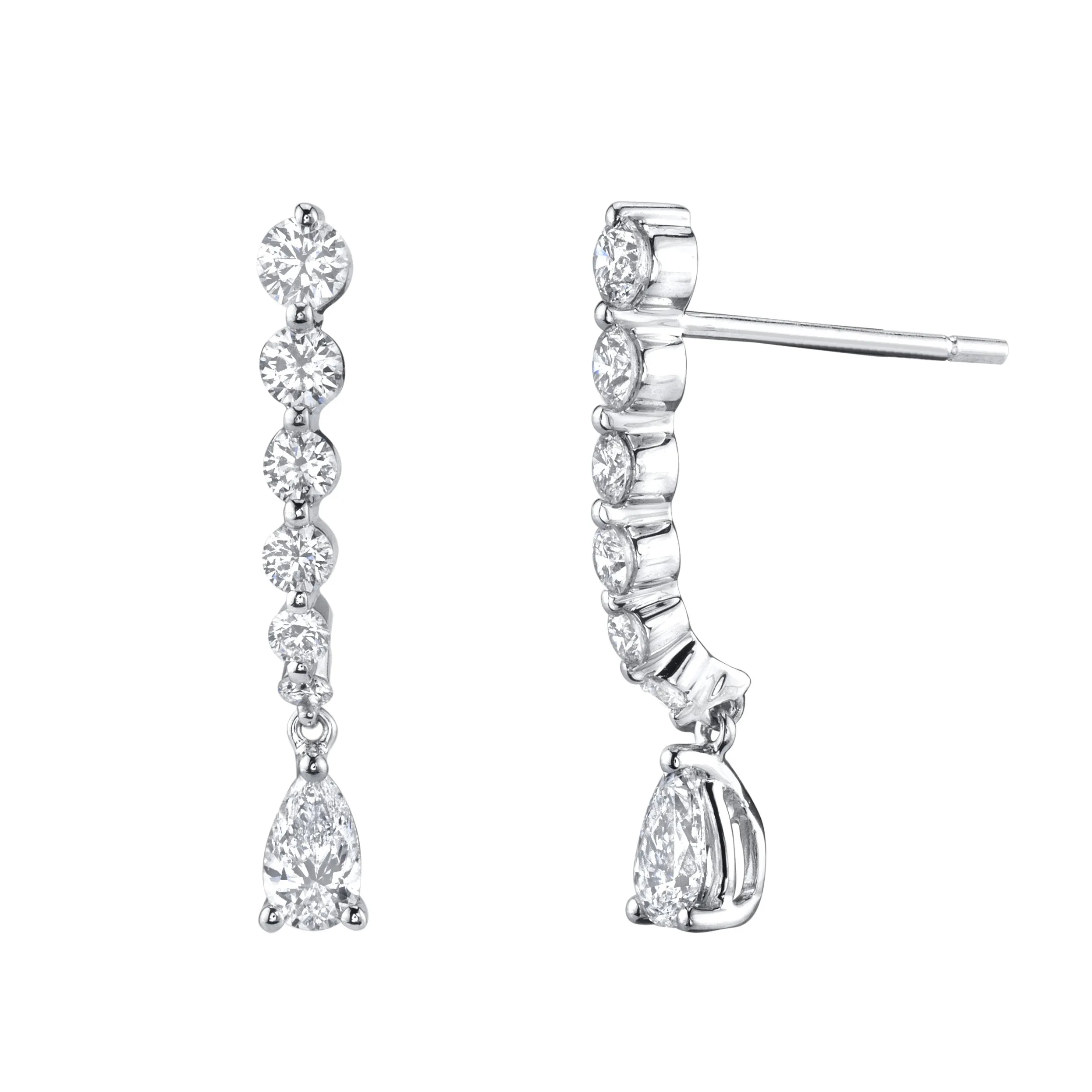 SHORT DIAMOND CASCADE WITH PEAR DIAMOND DROP Anita Ko