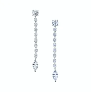 SHORT ROPE DIAMOND EARRINGS WITH MARQUISE DIAMOND DROP Anita Ko