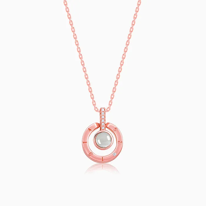 Silver A 100 I love you pendant with link chain Giva