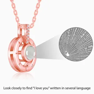 Silver A 100 I love you pendant with link chain Giva