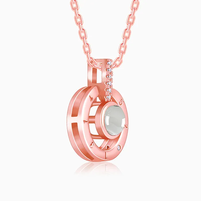 Silver A 100 I love you pendant with link chain Giva