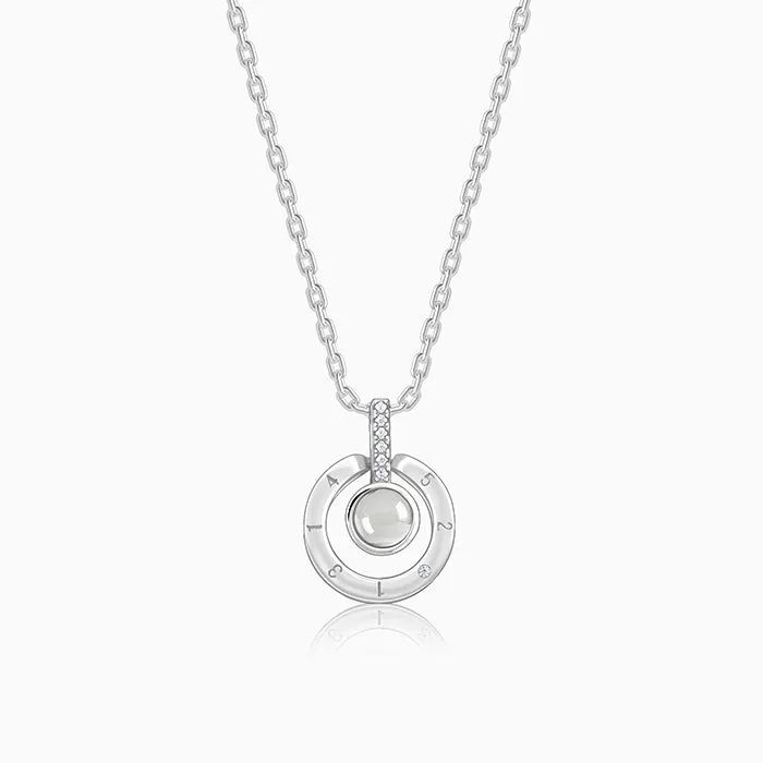 Silver A 100 I love you pendant with link chain Giva