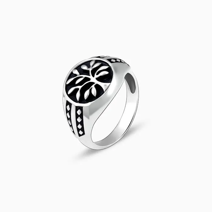 Silver Adam's Tree Ring For Him Giva