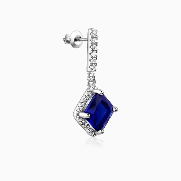 Silver Adorable Blue Earrings Giva