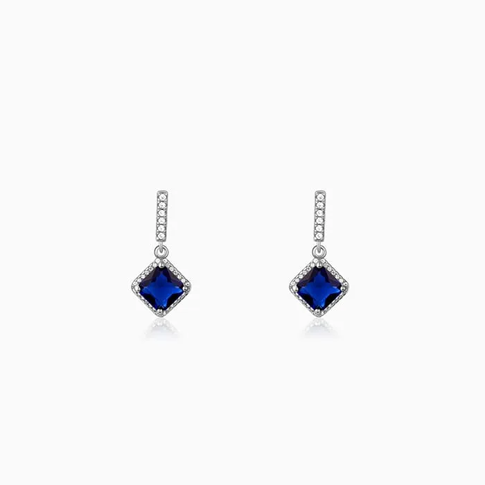 Silver Adorable Blue Earrings Giva
