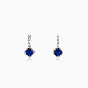 Silver Adorable Blue Earrings Giva