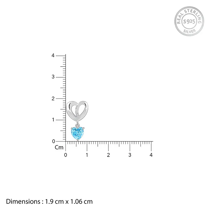 Silver Adore Love Earrings Giva