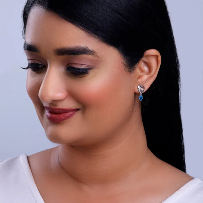 Silver Adore Love Earrings Giva
