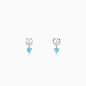 Silver Adore Love Earrings Giva