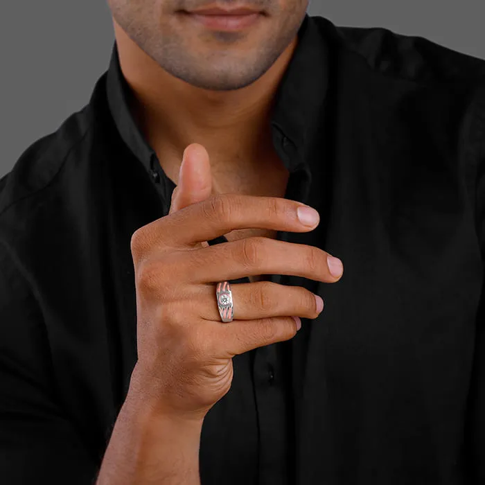 Silver & Rose Gold Timeless Ring For Him Giva
