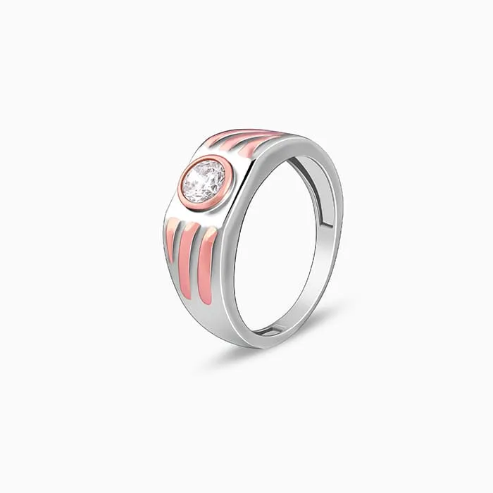 Silver & Rose Gold Timeless Ring For Him Giva