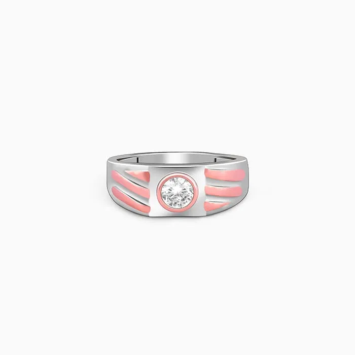Silver & Rose Gold Timeless Ring For Him Giva