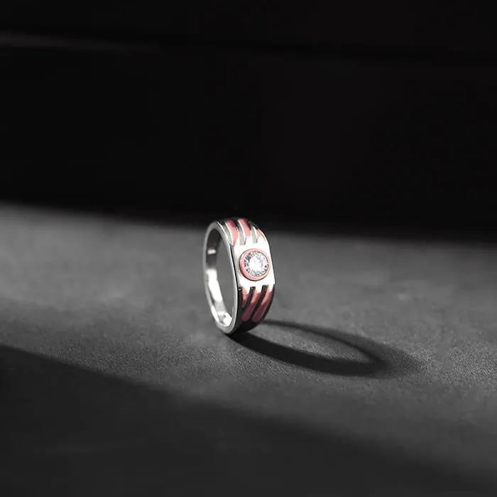 Silver & Rose Gold Timeless Ring For Him Giva