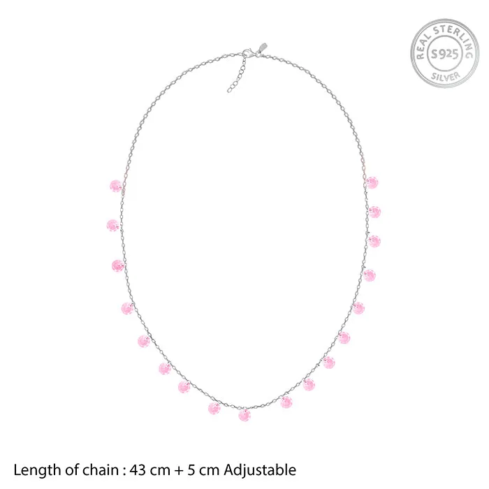 Silver Baby Pink Fantasy Necklace Giva