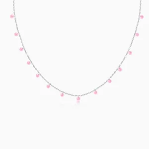 Silver Baby Pink Fantasy Necklace Giva