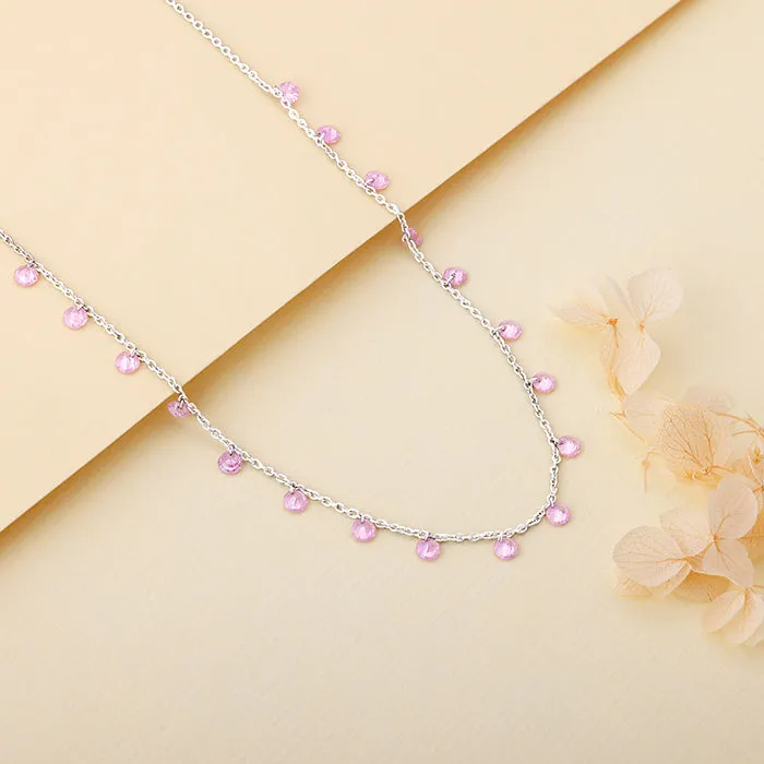 Silver Baby Pink Fantasy Necklace Giva