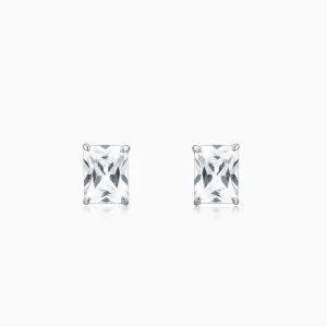 Silver Baguette Zircon Studs Giva