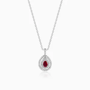 Silver Beauty Drop Pendant With Link Chain Giva