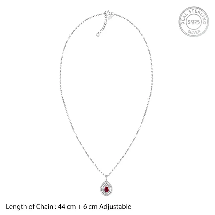 Silver Beauty Drop Pendant With Link Chain Giva