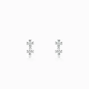 Silver Bedstraw Flower Earrings Giva