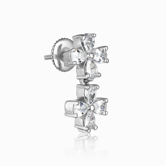 Silver Bedstraw Flower Earrings Giva
