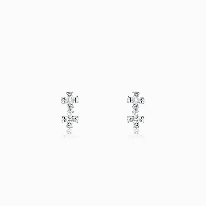 Silver Bedstraw Flower Earrings Giva
