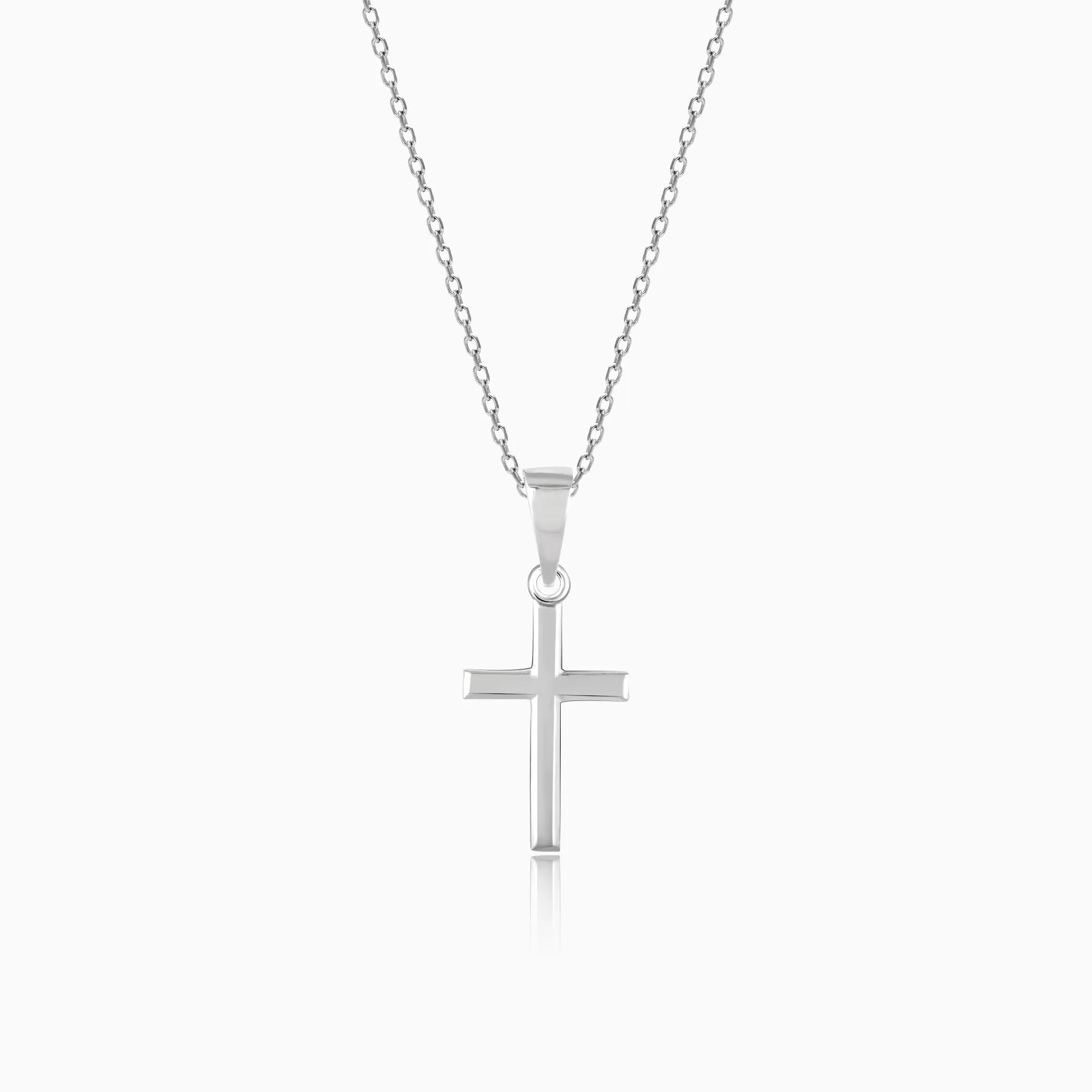 Silver Blessed Holy Cross Pendant with Link Chain Giva