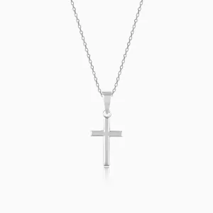 Silver Blessed Holy Cross Pendant with Link Chain Giva