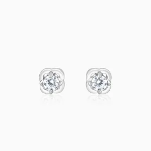 Silver Bloomfire Zirconia Earrings Giva