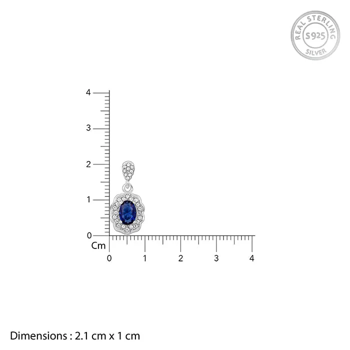 Silver Blue Floret Earrings Giva