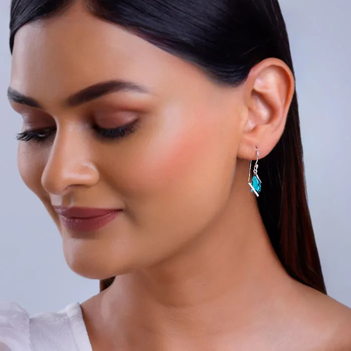 Silver Blue Night Earrings Giva