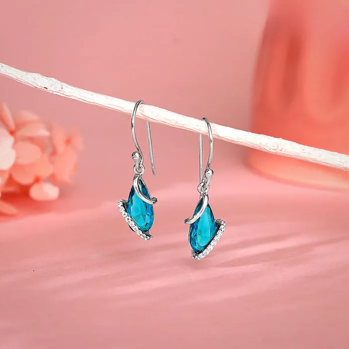 Silver Blue Night Earrings Giva