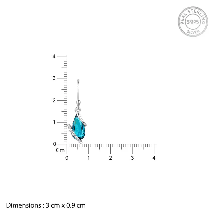 Silver Blue Night Earrings Giva