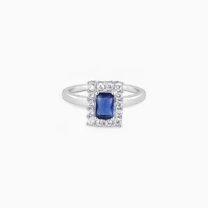 Silver Blue Stone Ring Giva