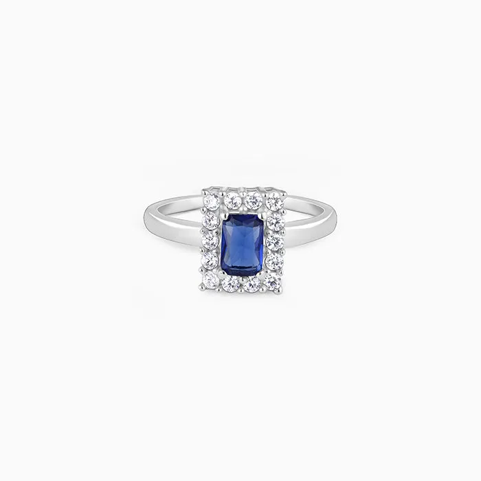 Silver Blue Stone Ring Giva