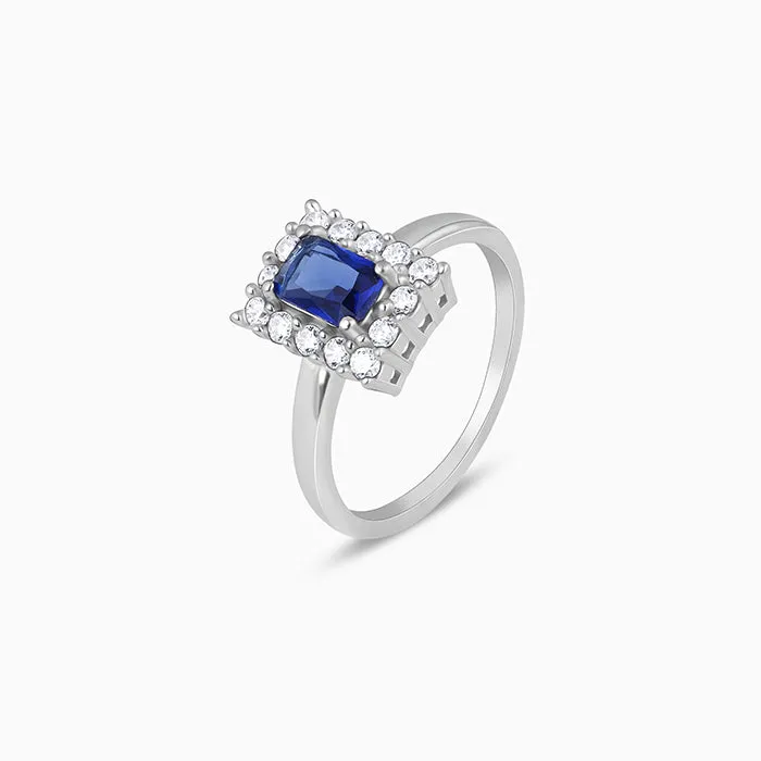 Silver Blue Stone Ring Giva