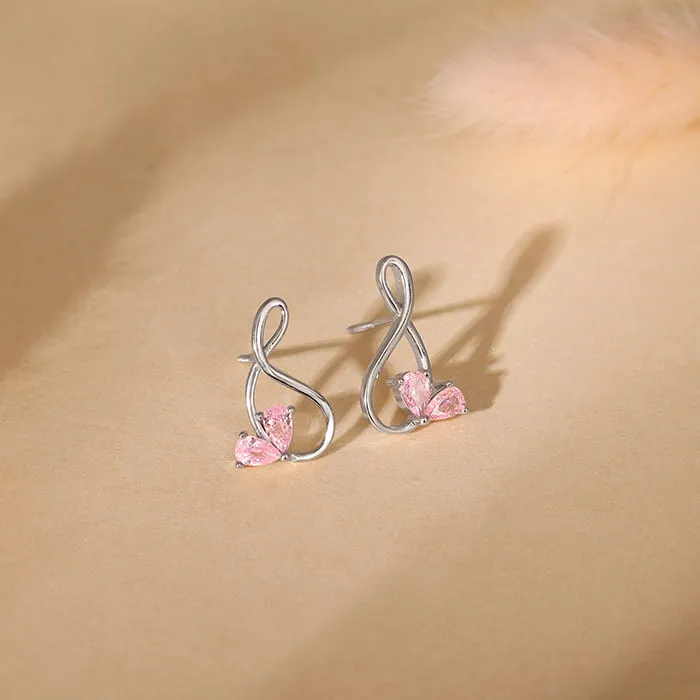 Silver Blush of Infinity Earrings Giva