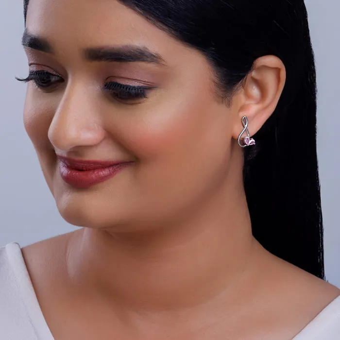 Silver Blush of Infinity Earrings Giva