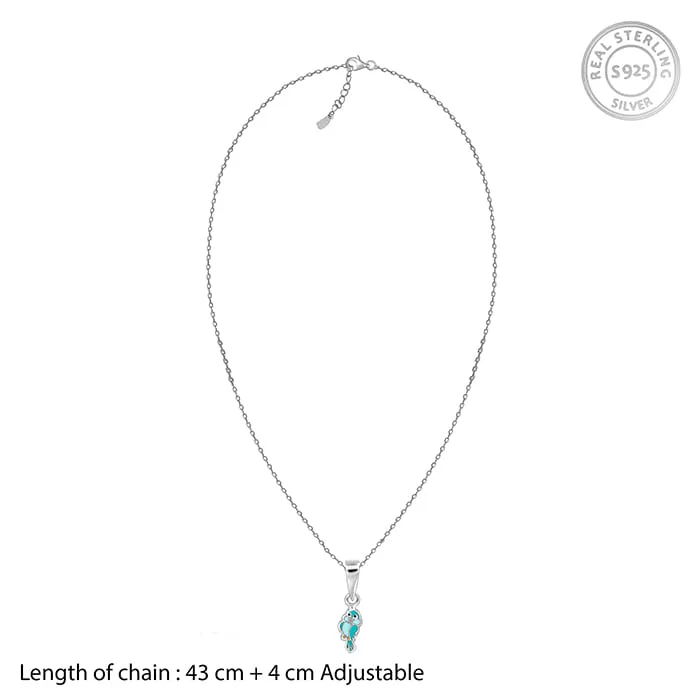 Silver Bubbly Bird Kids Pendant With Link Chain (7-10 yrs) Giva