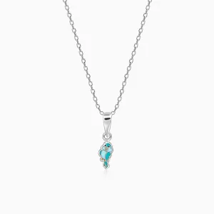 Silver Bubbly Bird Kids Pendant With Link Chain (7-10 yrs) Giva