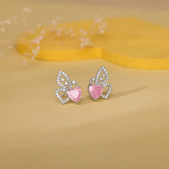 Silver Butterflies Desire Stud Earrings Giva