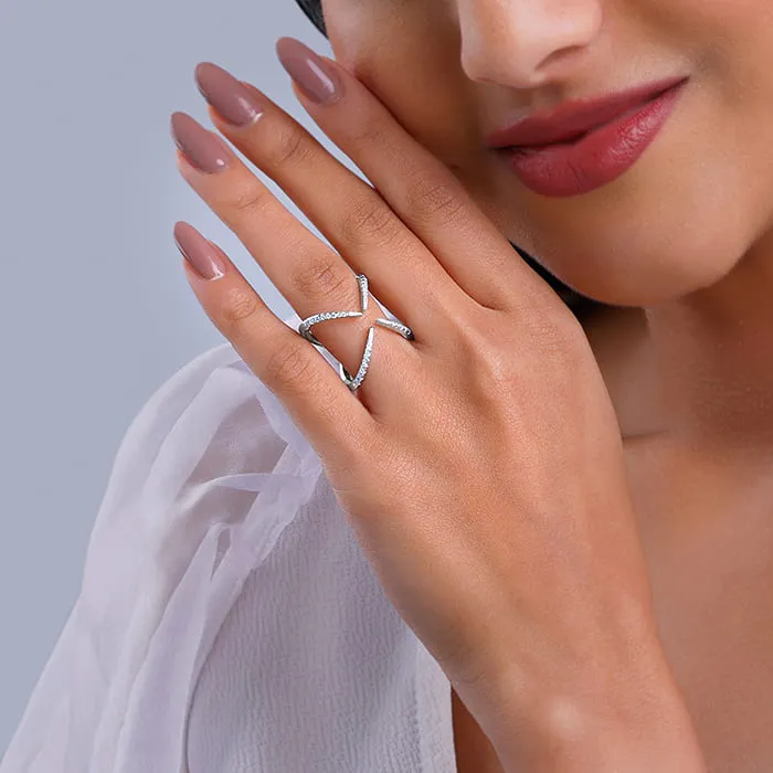 Silver Celestial Cocktail Ring Giva