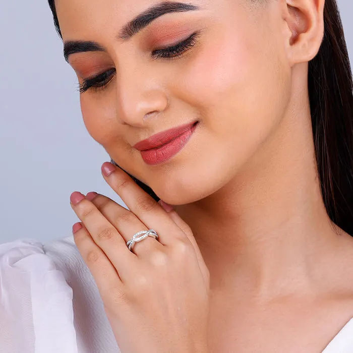 Silver Celtic Zirconia Ring Giva
