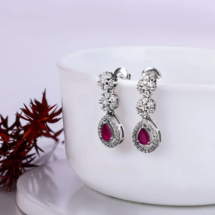 Silver Cherry Prunus Earrings Giva