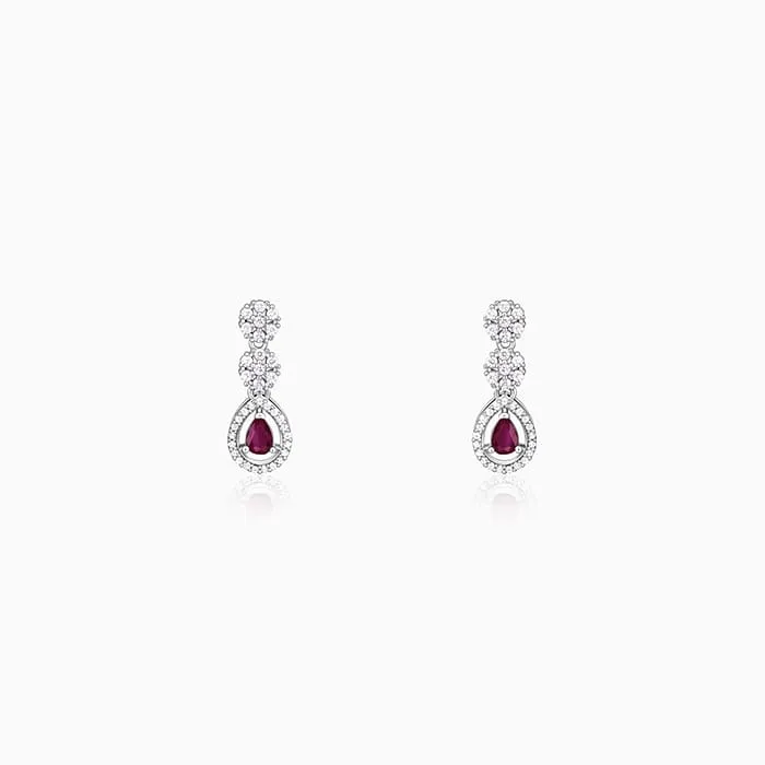 Silver Cherry Prunus Earrings Giva