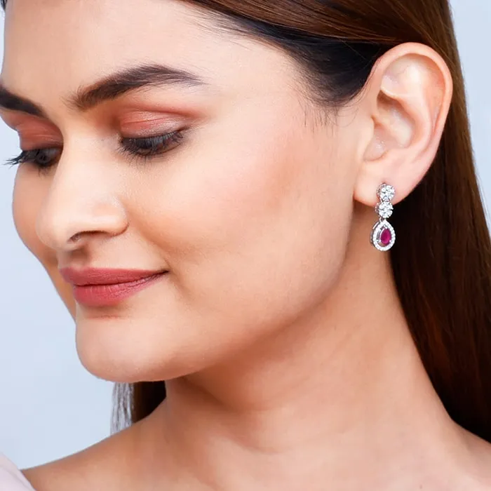 Silver Cherry Prunus Earrings Giva