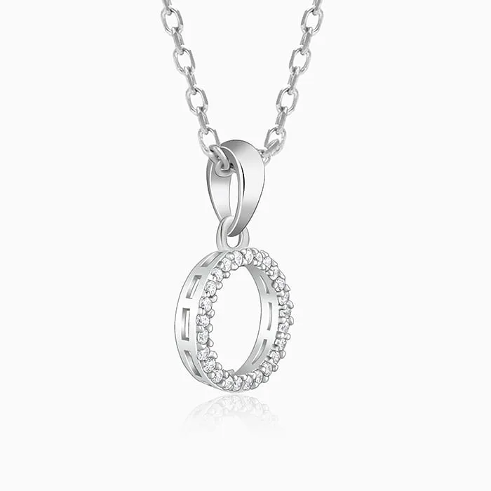 Silver Circle of Joy Pendant With Link Chain Giva
