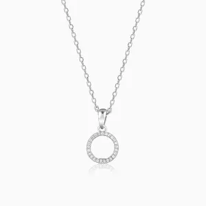 Silver Circle of Joy Pendant With Link Chain Giva