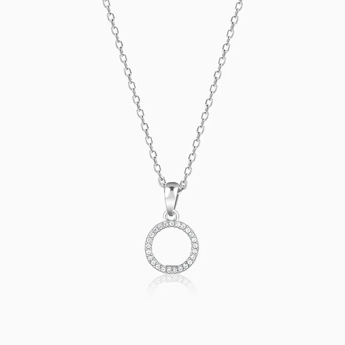 Silver Circle of Joy Pendant With Link Chain Giva