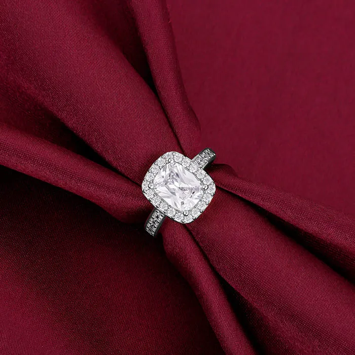 Silver Classic Solitaire Ring Giva